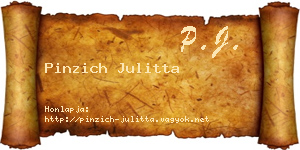 Pinzich Julitta névjegykártya